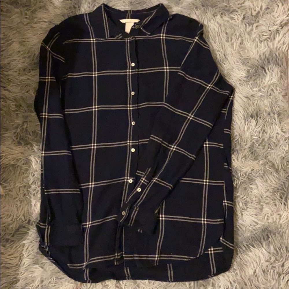 H&M plaid button down